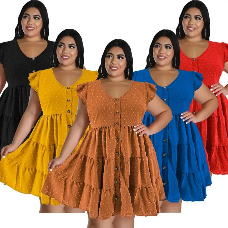 

Юбка А-силуэта средней длины из ледяного шелка и полиэфирного волокна с эффектом мятой ткани, на пуговицах, для женщин больших размеров, для бизнеса и повседневной носки...