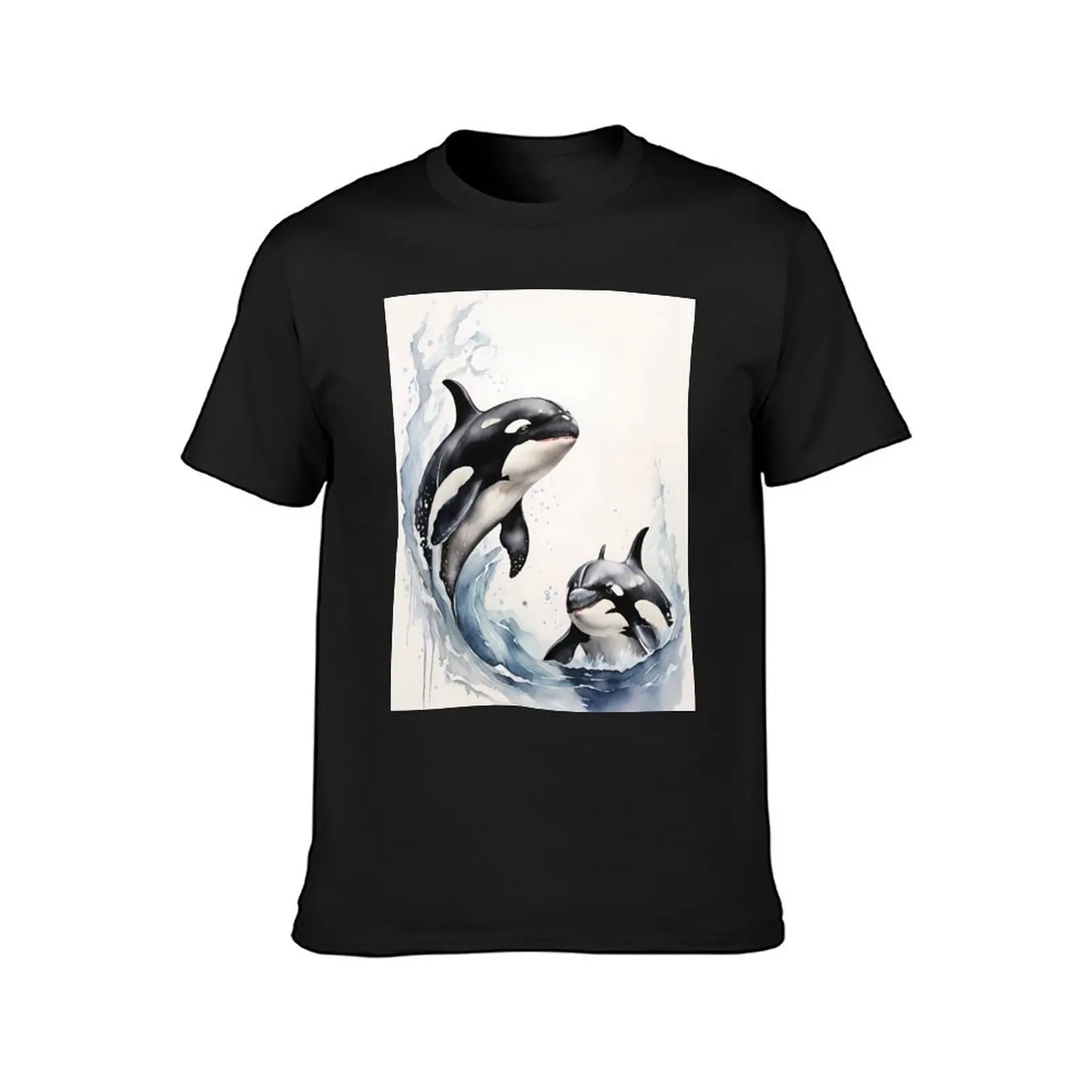 Orcas T-Shirt summer clothes quick-drying quick drying oversized t shirts for men