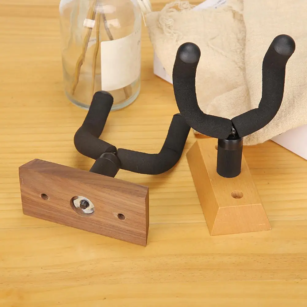 Ukulele Wall Mount Wall Mount Guitar Hook with Screws Rotatable High-density Sponge Holder Electric Acoustic Ukulele Hanger