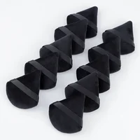 Triangle Velvet Powder Puff Set - 5/10/20/30/50/100Pcs Mini Face Makeup Sponge Washable Lightweight Pizza Shaped Flours Cosmetic 2