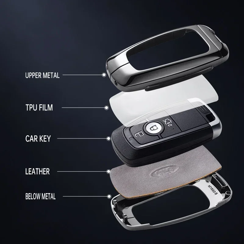 حافظة مفاتيح السيارة غطاء كامل لفورد فيوجن موستانج اكسبلورر F150 F250 F350 EcoSport Edge S-MAX رينجر لينكولن مونديو