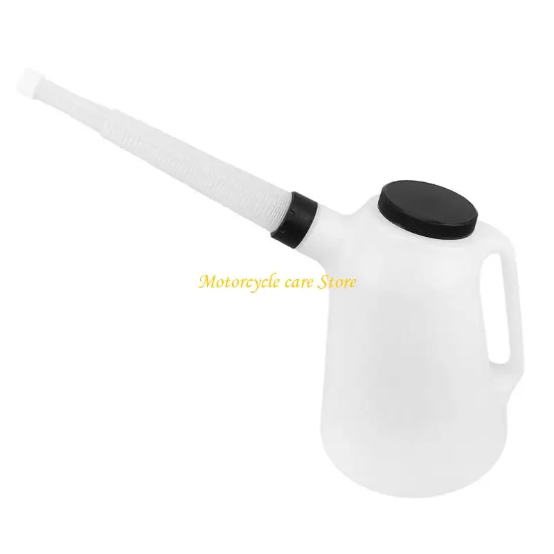 U75F Large Fluid Oil Measuring Plastic Jugs 5 Liters With Flexible Spout Liquid Pot