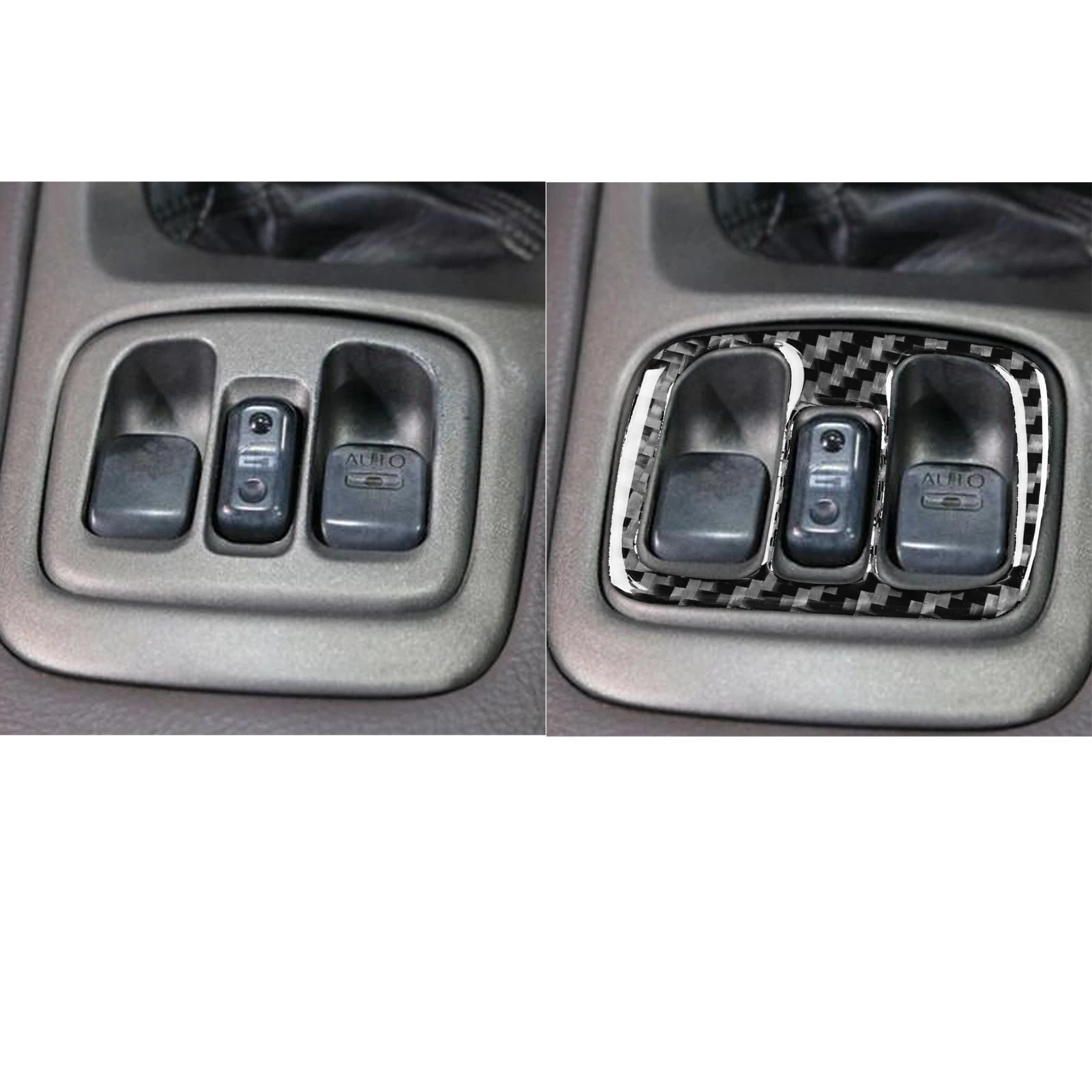 For Toyota Celica 2000-2005 Carbon Fiber Window Lift Control Panel Modified Cover Interior Decoration Car Accessories Sticker