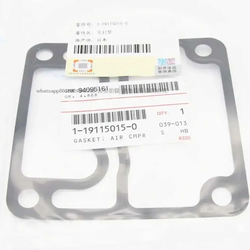 

Excavator Hook machine auto parts 4HK1 6HL1 FRR FTR GSR MR1 MS1 1-19115015-0 1191150150 Air Pump Gasket Loader