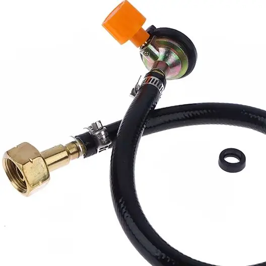 Adaptador de recarga de Gas, tubo de recarga de Gas de goma a prueba de fugas, convertidor de cilindro, acoplador de tanque de llenado, accesorios, válvula, manguera trenzada