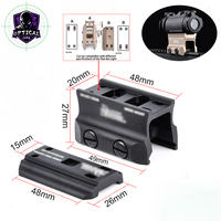 WADSN DD Metal CNC Sight Mount Base For H2 M5 Scope Mount Red Dot Aiming Fixed Bracket Hunting Magnifier Optical Accessories