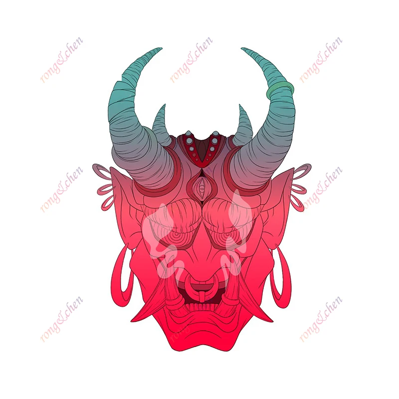 Funny Car Sticker Samurai Hannya Mask for Car Motorcycle Racing Helmet Laptop Trunk Body Car Window Surfboard PVC Vinyl Decals