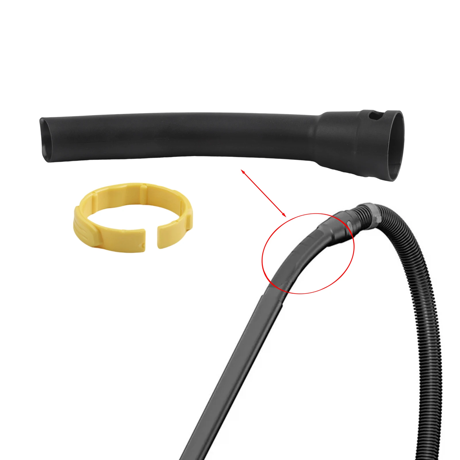 35mm Diameter Handle Vacuum Cleaner Handle Ergonomic Design Flexible Design For Access Black Accessory Color For Karcher WD1
