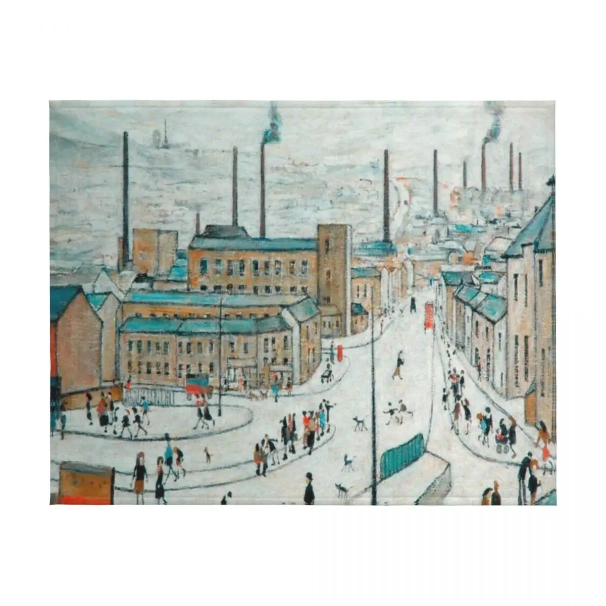L S Lowry رمي بطانية التخييم لينة منقوشة المعزي الفاخرة مصمم البطانيات