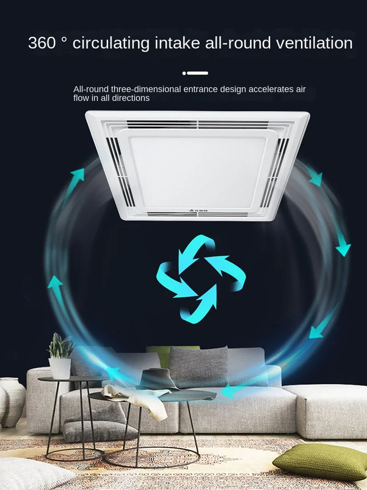 Aimeite ventilator with lamp integrated kitchen and bathroom lighting integrated ceiling exhaust fan