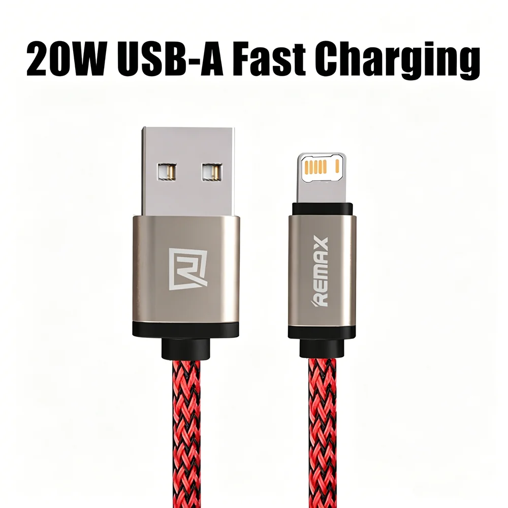 20W USB-A Fast Charging Braided Cable For iPhone X XR XS Max 11 12 13 Mini 14 Pro Max 7 8 Plus Rapid Charge Nylon Weaving Cable