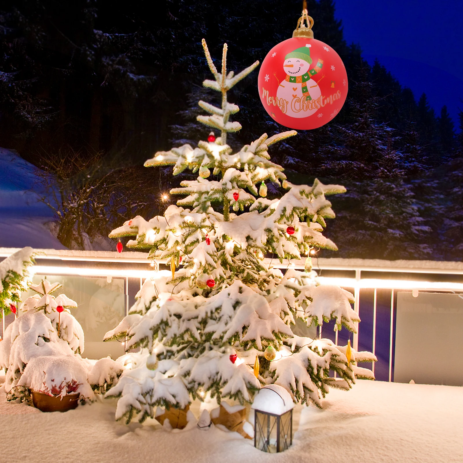 

Large Inflatable PVC Christmas Ball Outdoor nament Design Easy Inflate Holiday Decorations Festive Xmas Balls Garden