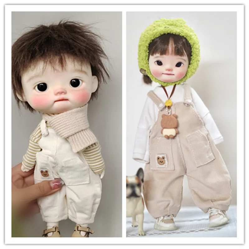 2Sizes 1/6BJD Clothes Big Fish Bib 1/6Doll Jumpsuits (Fit Blyth, Yosd, 1/6 Scale BJD)