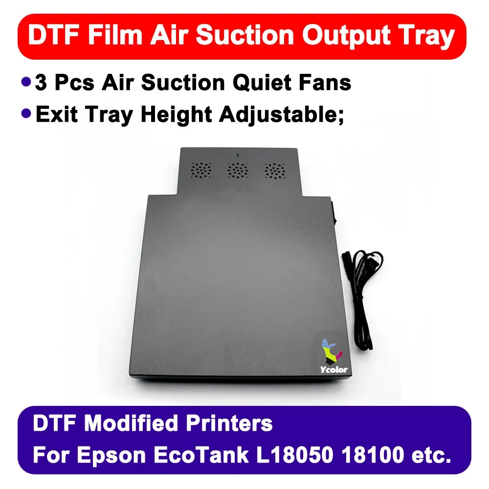 

Платформа выходного лотка DTF с 3 блоками всасывания воздуха, бесшумная система вентиляторов для Epson EcoTank L18050 18100, чтобы избежать деформации пленки