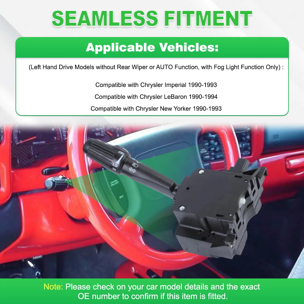 

23pins Turn Signal Head Light Stalk Steering Switch for Chrysler Prowler Dodge Dakota Ram 1500 2500 Viper Jeep Cherokee