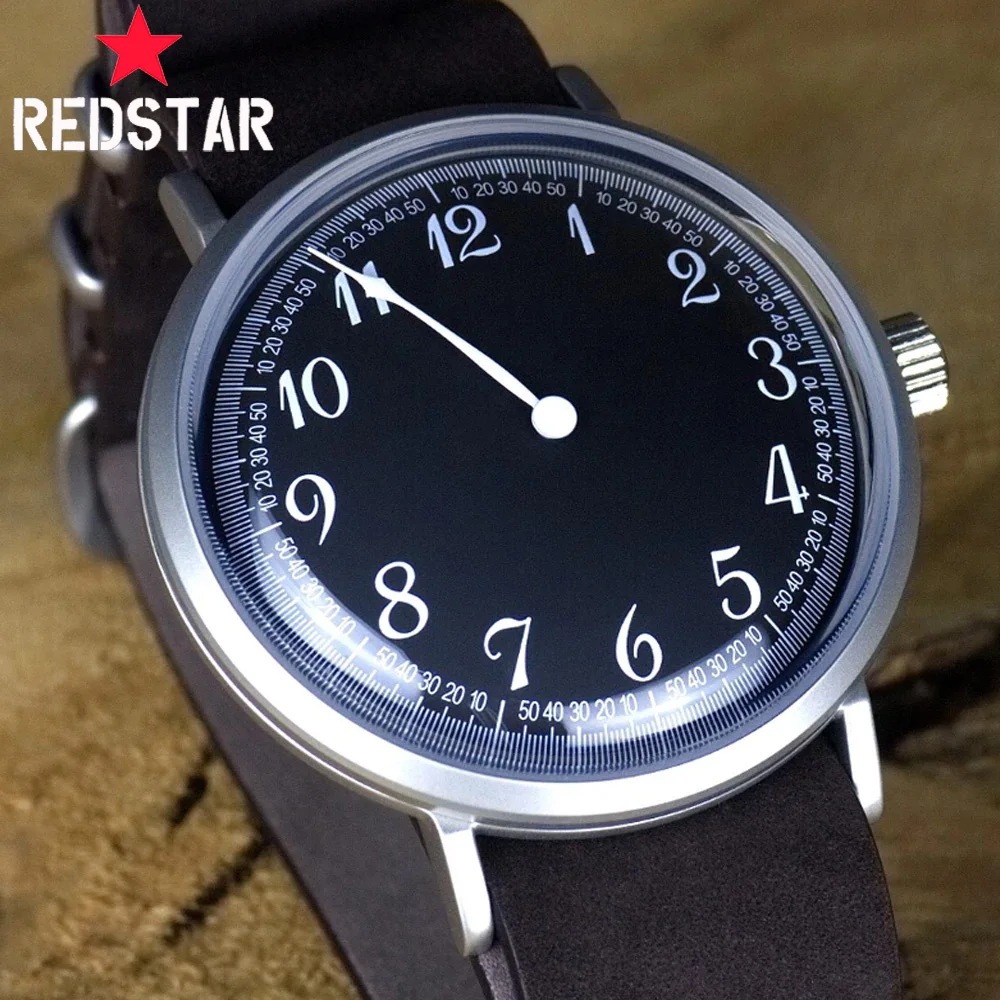 Red Star Limited 40mm Russian Submarine Series Manual Winding Mechanical Watch Single Hands 1963 Military Watches 1963 Pilots