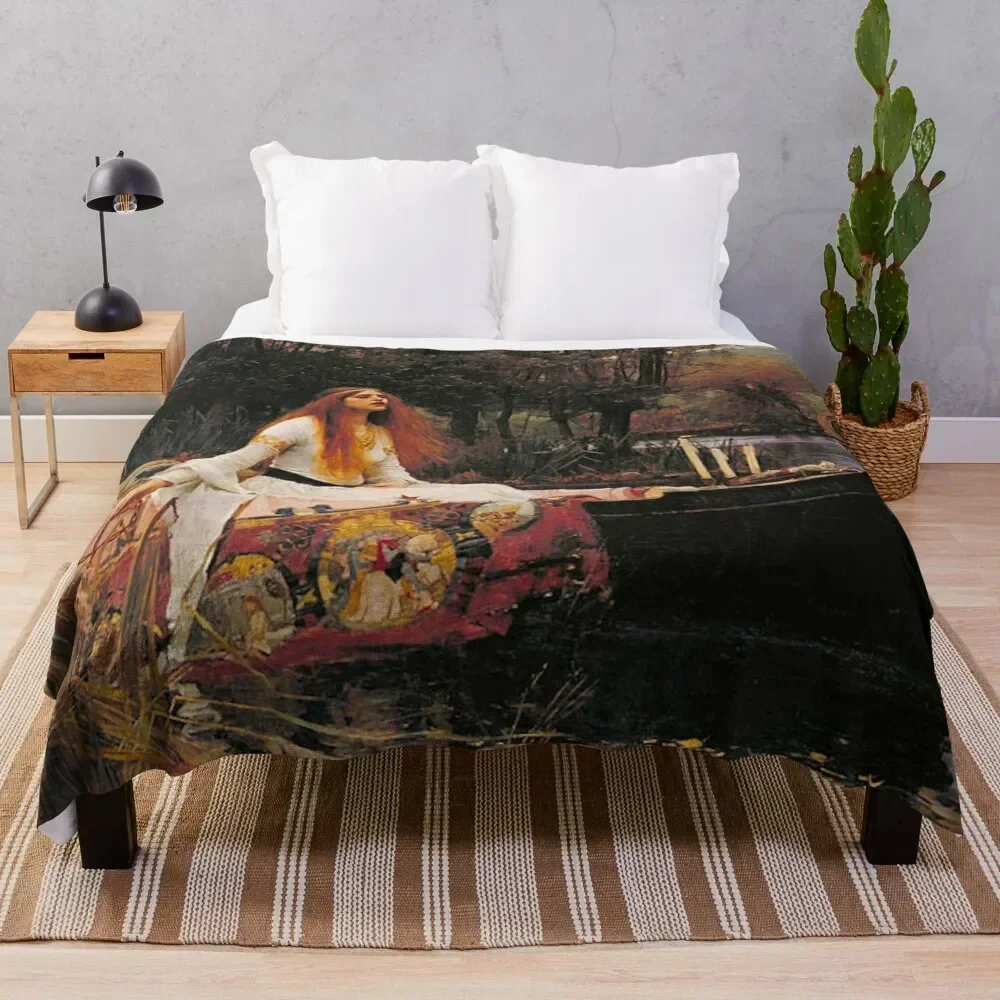 THE LADY OF SHALLOT - WATERHOUSE Throw Blanket Bed Fashionable Sleeping Bag Retros Cute Blankets