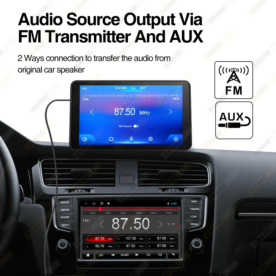 Universal 7inch Car Radio Multimedia Video Player Wireless CarPlay Android Auto Rearview Touch Screen For VW Nissan Toyota Car