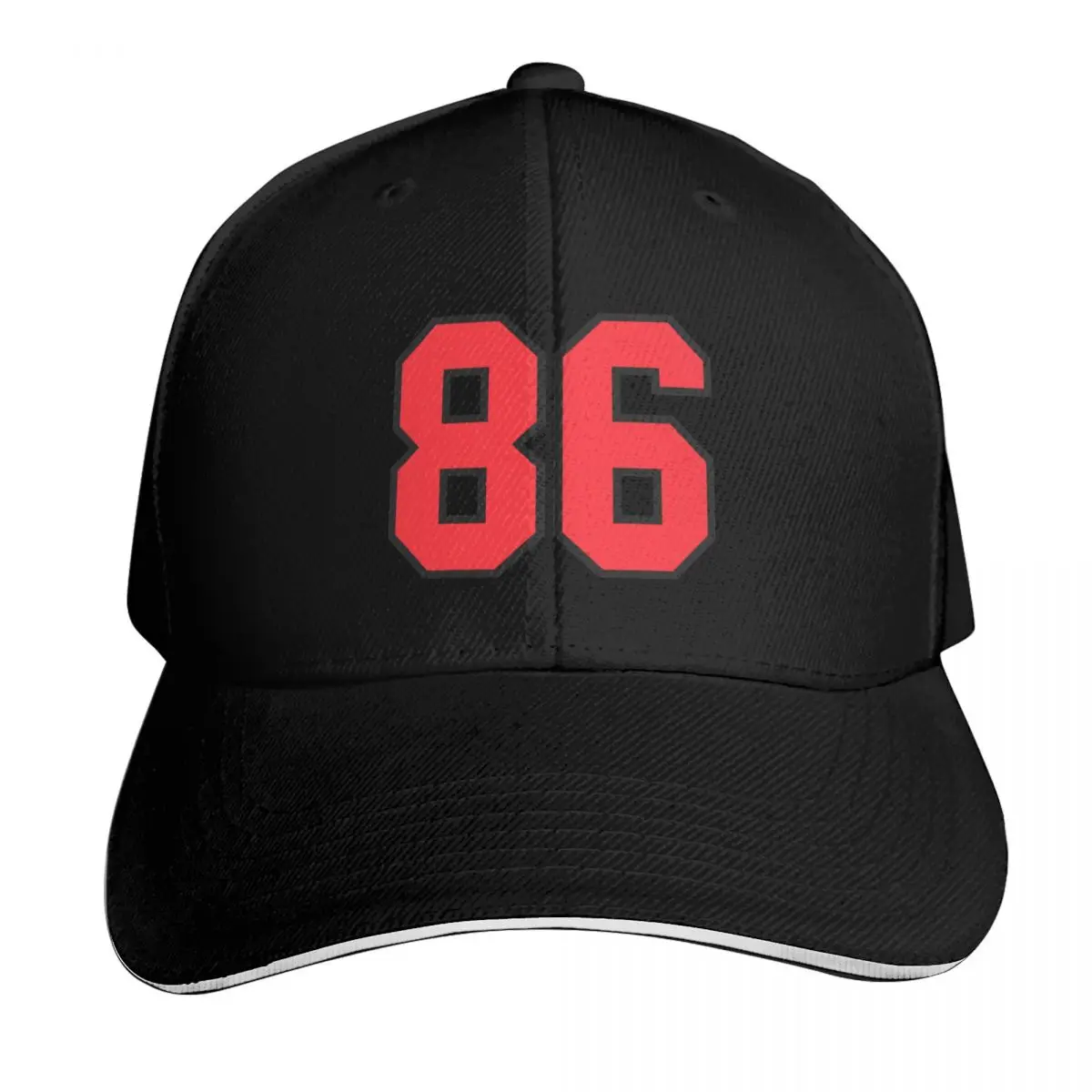 

86 Sports Jersey Eighty Six Red Number Black Baseball Cap golf hat genuine dad hat Hip Hop fishing hat Golf Wear Men Women's