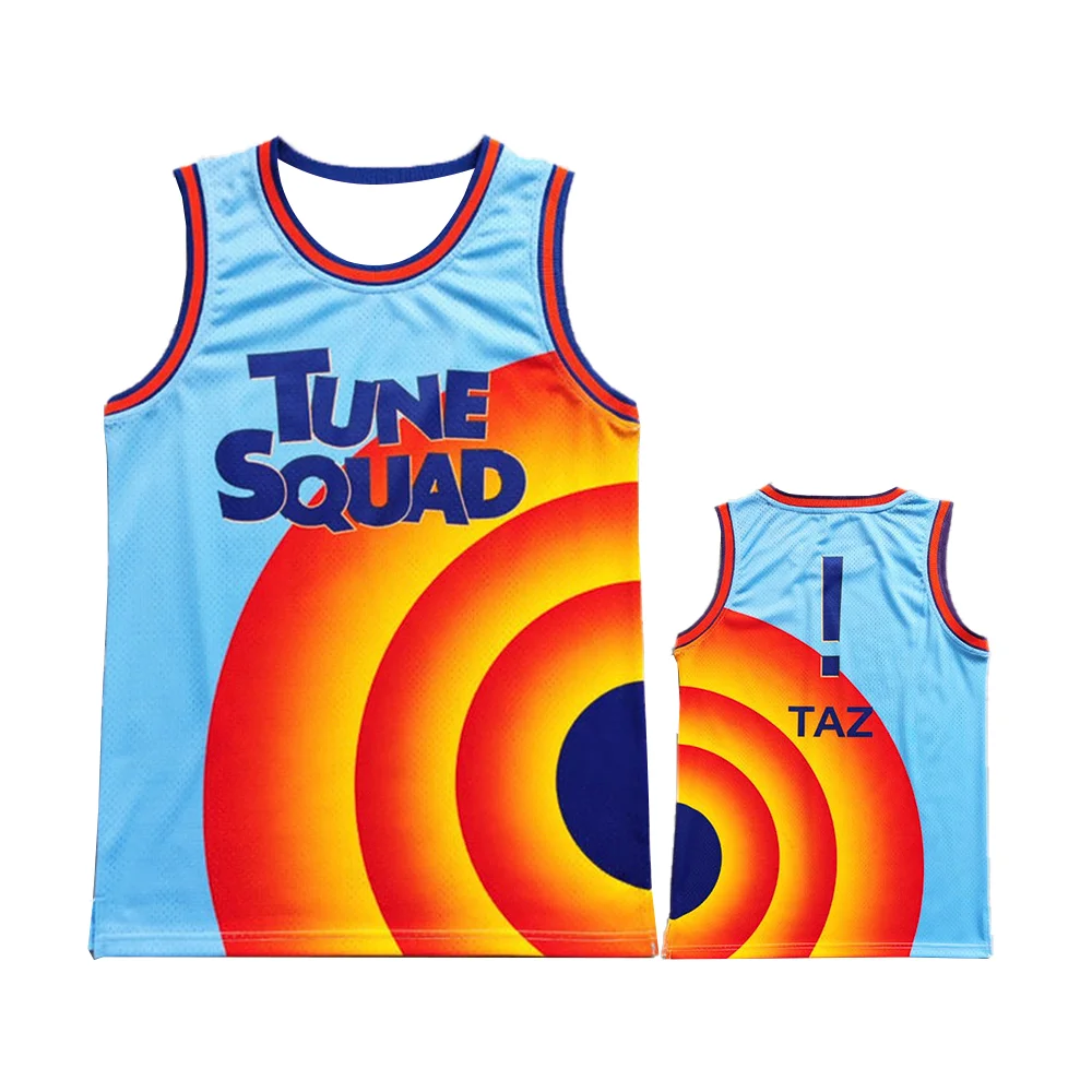 

25 Костюм для косплея из фильма Space-Jam 23Tune-Squad 6 # Леброн Джеймс 1. # Багз 11 # Lola Баскетбольные спортивные тренировочные майки Мужской жилет