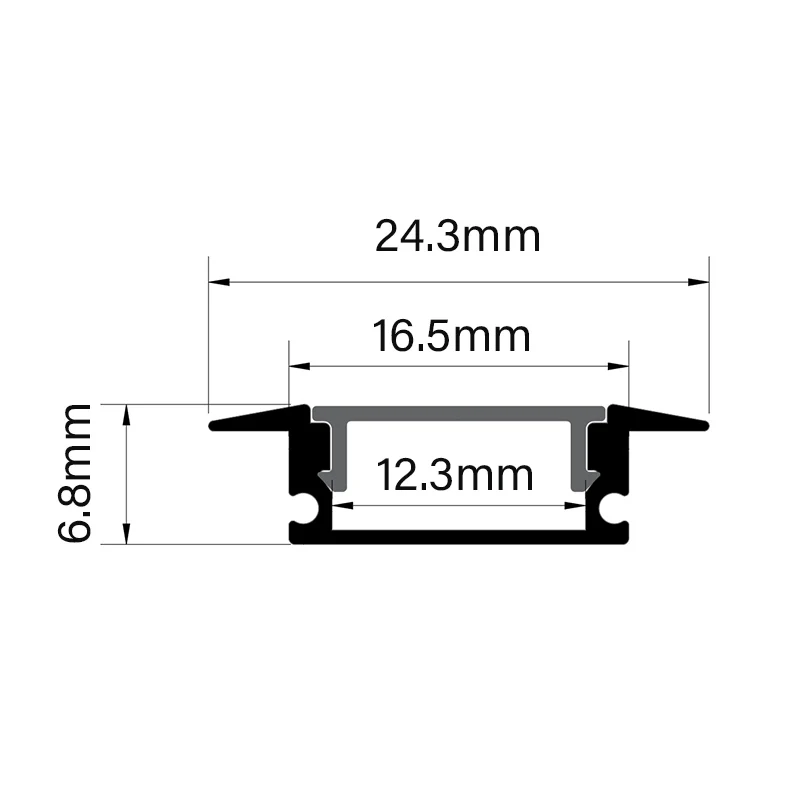 YW Corner Aluminium Profile Channel Holder for LED Strip Light Bar Under Cabinet Lamp Kitchen Closet Extrusion Aluminium Profile