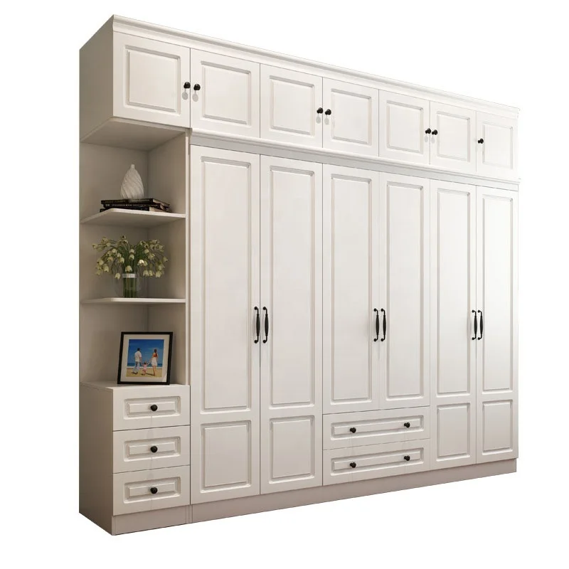 household assembly cabinet bedroom rental room with large wardrobe plus top cabinet