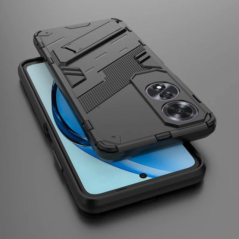 For OPPO A60 4G Case Shokcproof Armor Full Protection Phone Cover with Kickstand Bracket Cover