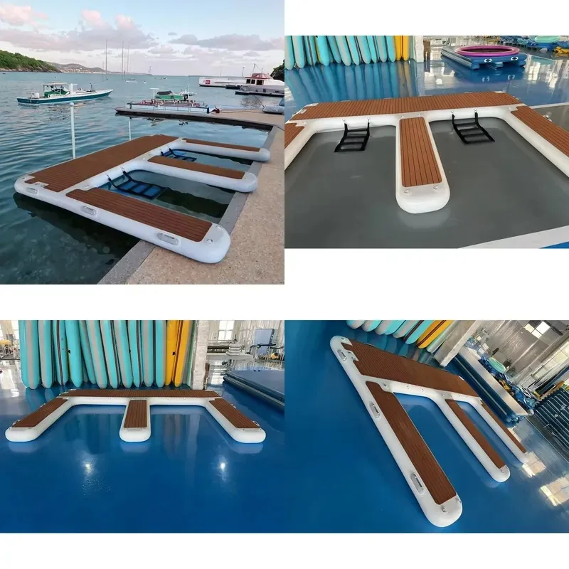 High Quality Inflatable Pontoon Water Play Platform Floating Island for Water Skiing and Boat Parking