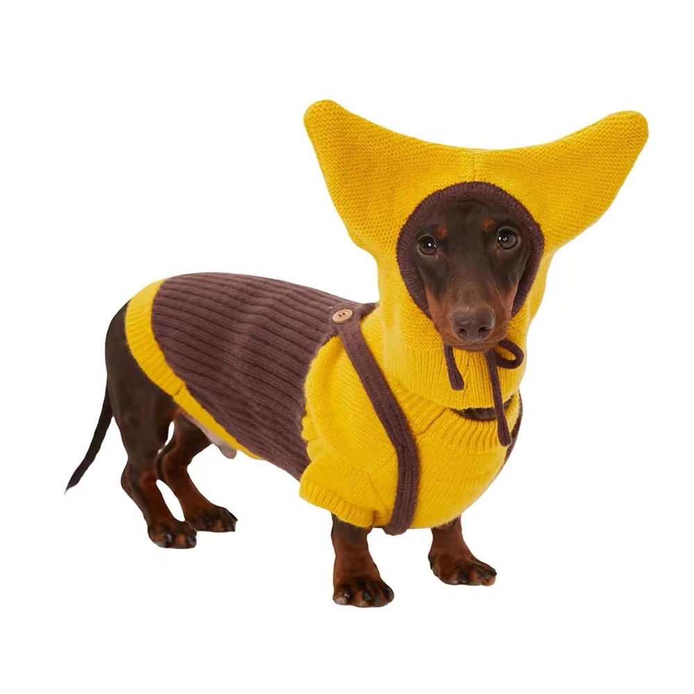 Jersey con gorro de lana para perros Dachshund y galgo italiano - imagen 2