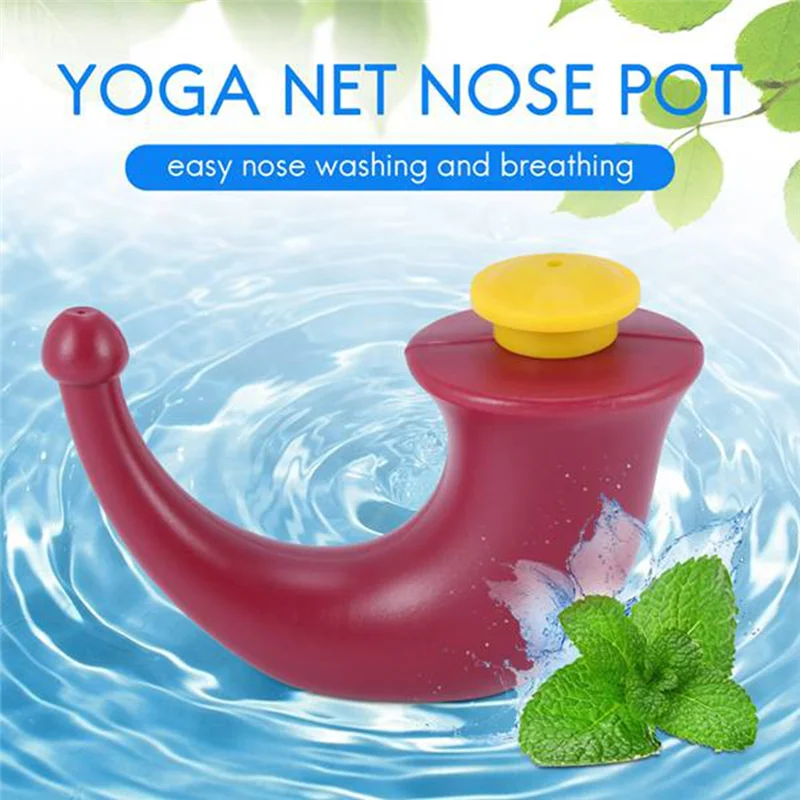 ABVA-2 Pcs Yoga Nasal Neti Pot Rinsing Nose Wash System Sinus Irrigation Sinuses 200ML