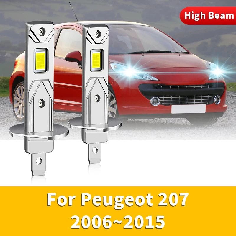 

2PCS H1 LED Headlight Bright White 6500K Auto Driving Running Lamp DRL 20000LM 24W 12V High Beam Light For Peugeot 207 2006-2015