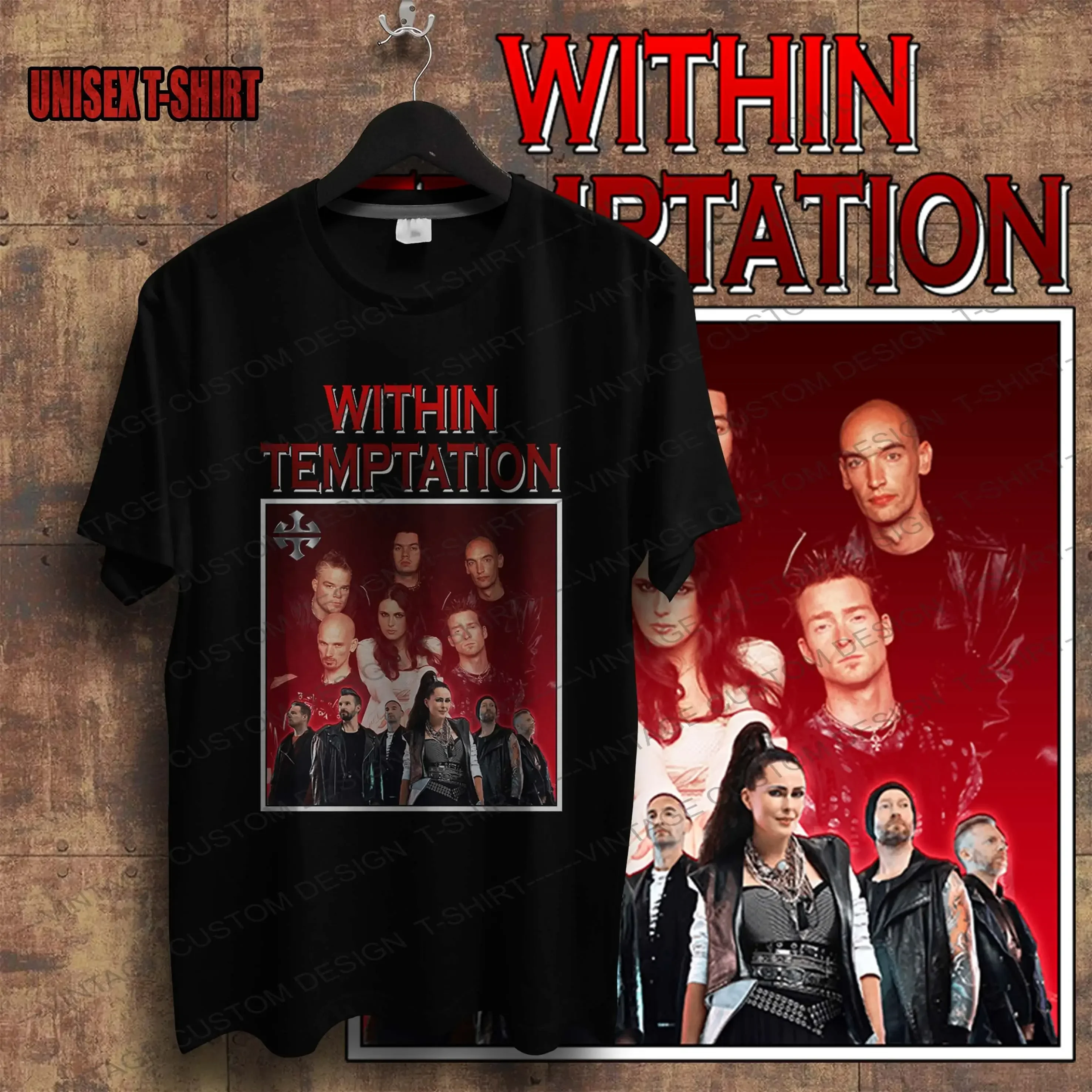 Meettal Gothic Band T-shirt within temptation t-shirt vintage birthday gift anniversary gift tour music concert 2021 t-shirt