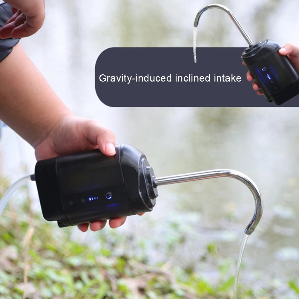 Portable Fishing Oxygen Pump Intelligent Sensor Water Oxygen Air Pump Automatic Fishing Water Pump with LED Light Fishing Tools