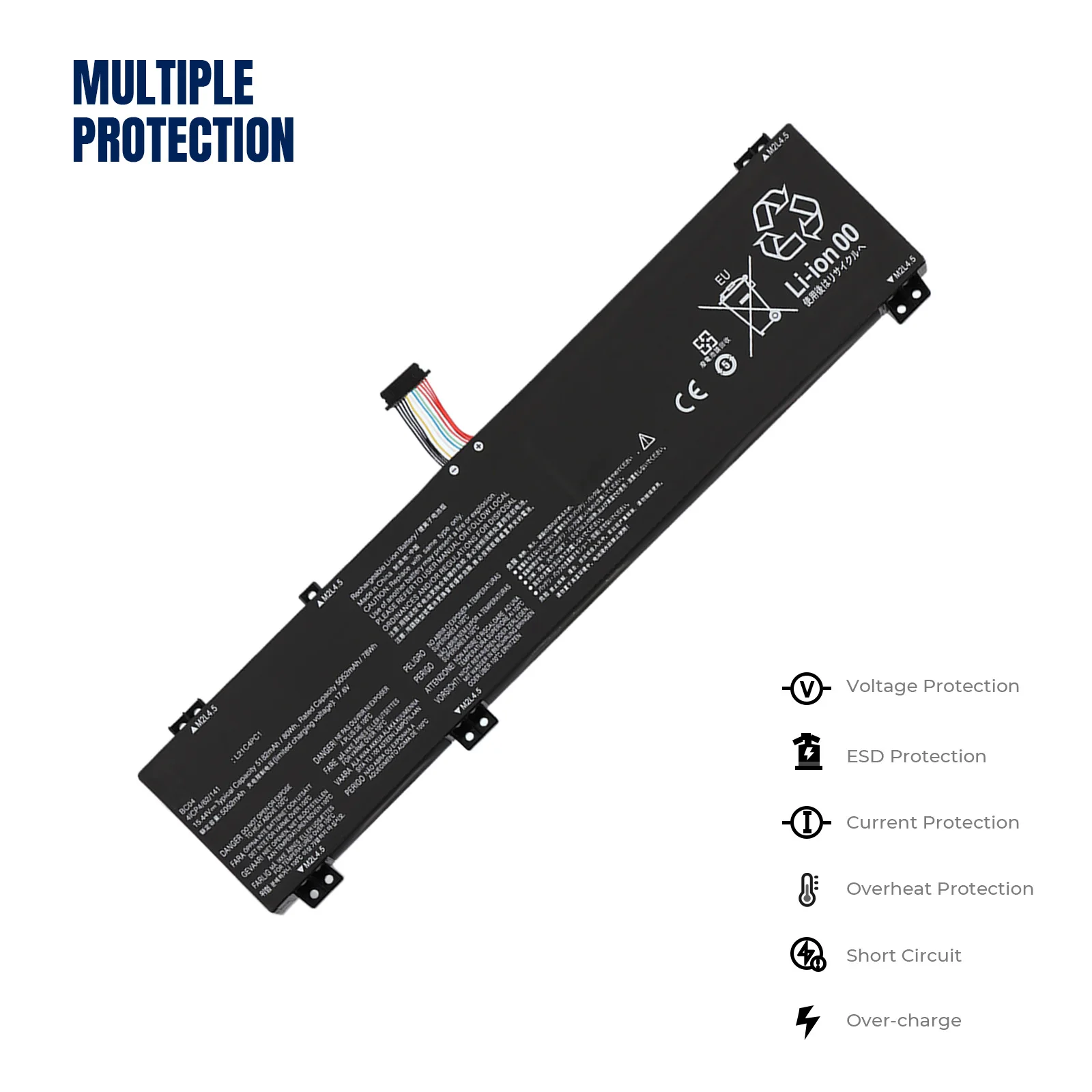 YOOFAN batería del ordenador portátil para Lenovo IdeaPad Gaming 3 15ARH7 serie Legion Y7000P Y9000P L21C4PC1 L21M4PC0 L21D4PC0