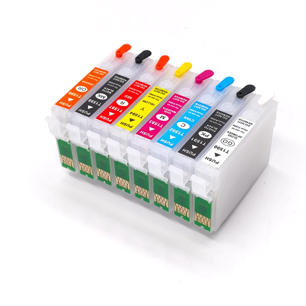 8Colors 159 T1590 - T1599 Ink Cartridge for Epson R2000 R2000S Printer