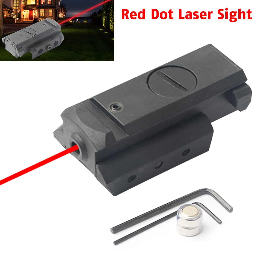 Red Dot Laser Sight Tactical 20mm Standard Picatinny Weaver Rail Classic Black Style For Pistol Handgun Gun Rifle