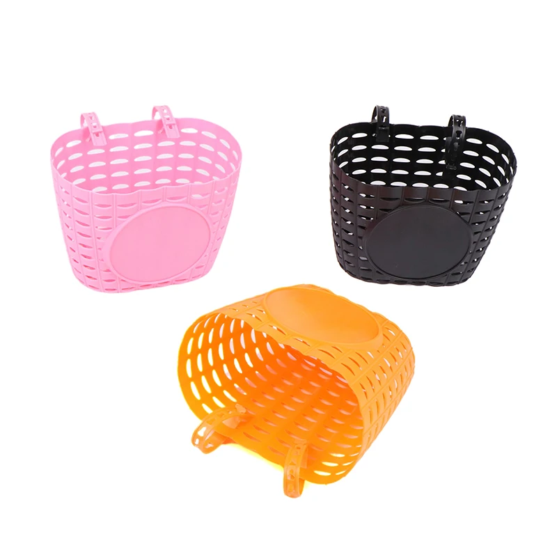 AliExpress NONE [E] Front Handlebars Waterproof Rear Bike Basket Plastic Bicycles Basket With Fastens Strap For Boy Girl Bike Plastic Basket
