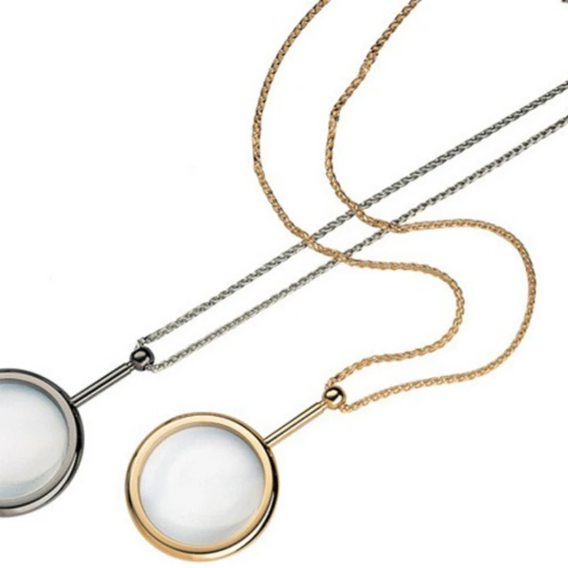 Necklace 3.5x Magnifying Glass Gold-plated 21361 Iron-plated 21362 To Send A Mother To A Wife