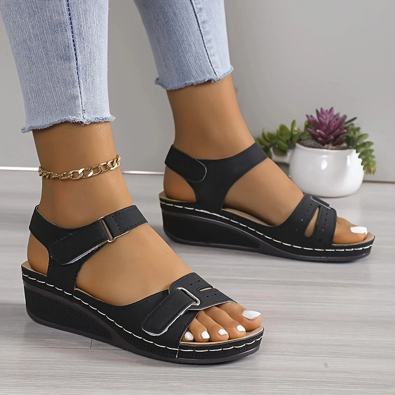 2024 Women Sandals Summer Shoes Open Toe Shoes Woman Plus Size Women Shoe Wedge Sandals Women Ladies Party Female Footwear image 4