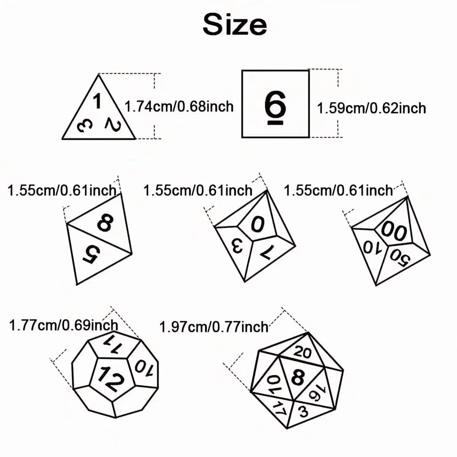DND Dice Set -7pc Halloween Polyhedral Dice with Dice Bag for D&D RPG MTG Role Playing Table Party Games & DM & Dice Goblin view 4
