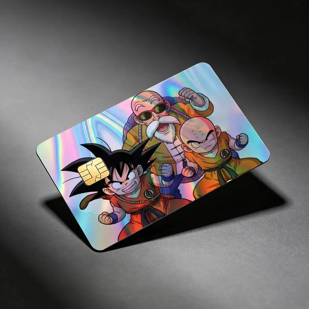 POSTER DRAONG BALL GOKU Vegeta Laser Reflective Card Skin Sticker For Debit Credit Card
