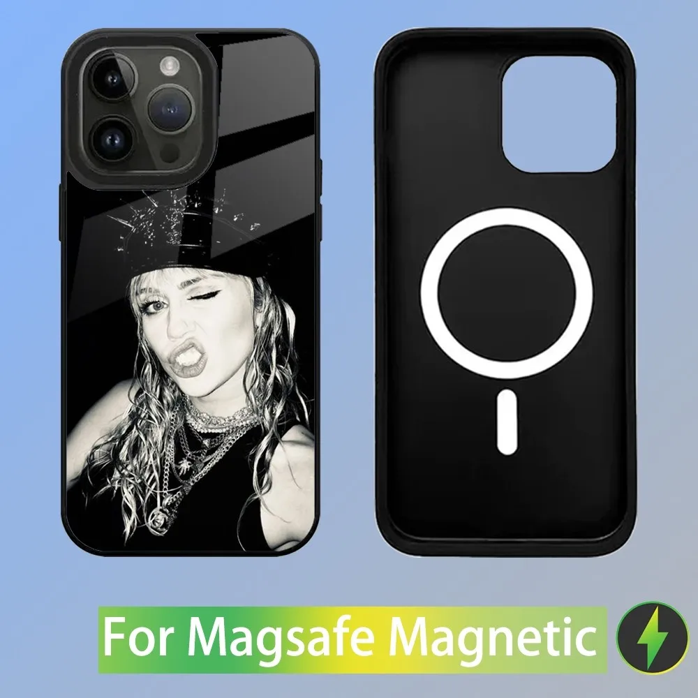 Singer M-Miley C-Cyrus Phone Case For iPhone 15,14,13,12,11,Plus,Pro,Max Mini Magsafe Magnetic Wireless Charging