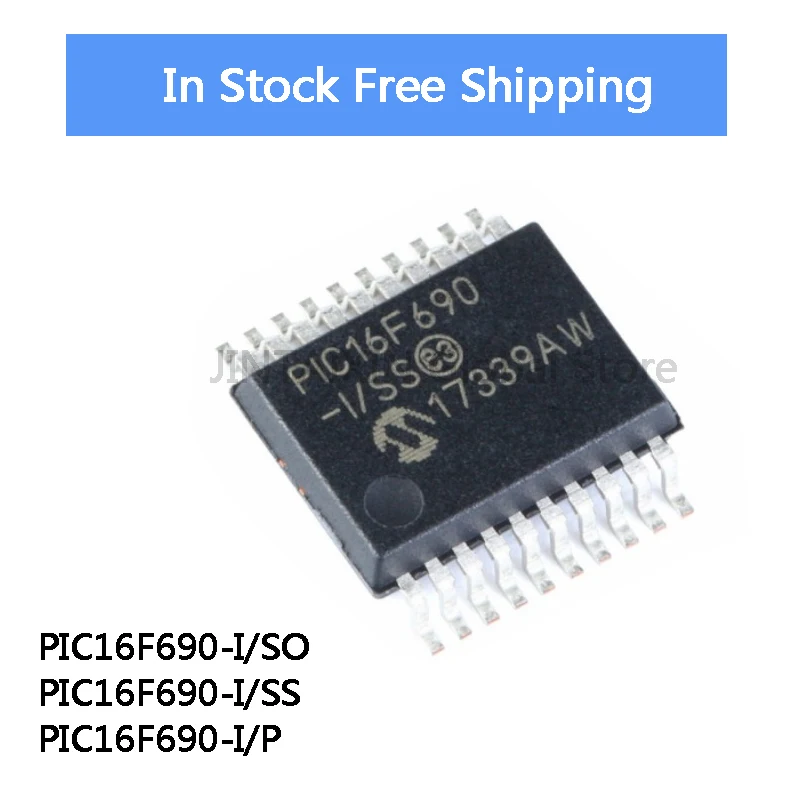 5Pcs PIC16F690-I SO PIC16F690 SOP-20 PIC16F690-I SS SSOP-20 PIC16F690-I P DIP-20 IC Chip In Stock Wholesale