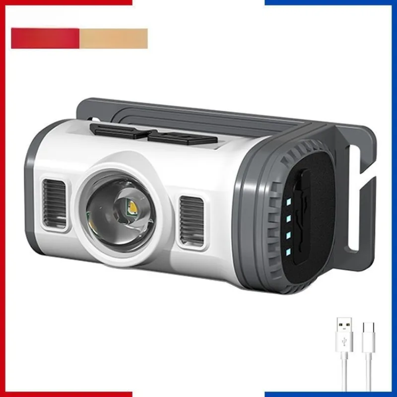 

Мини-светодиодный налобный фонарь: сенсорный зажим для шляпы, многофункциональный перезаряжаемый, для рыбалки, длительный срок службы, супер яркий велосипедный фонарь