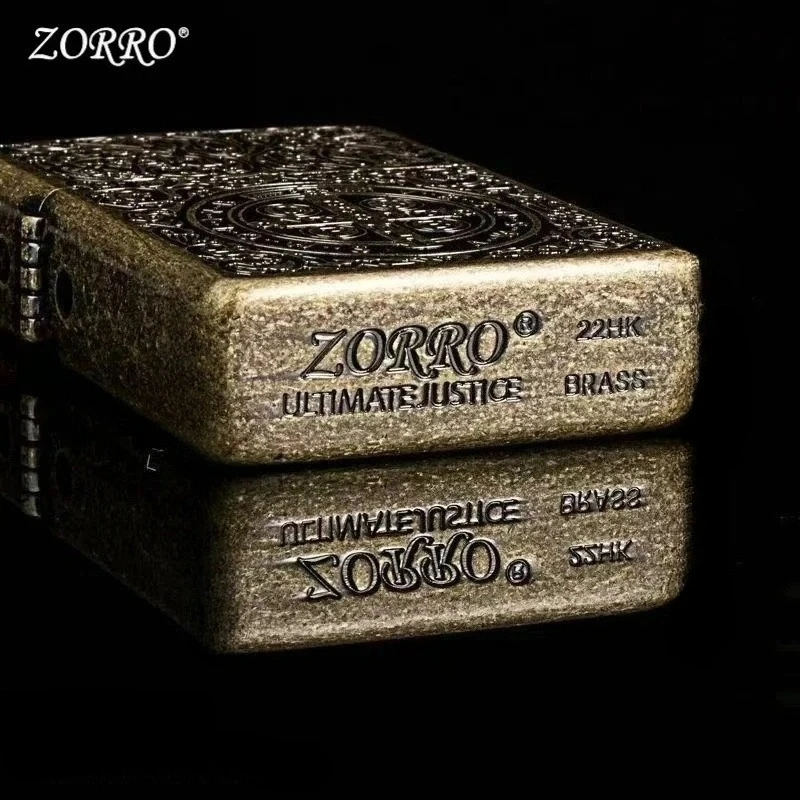 ZORRO ولاعة كيروسين معدنية كبيرة الحجم من قسطنطين هدية درع ثقيل إبداعية
