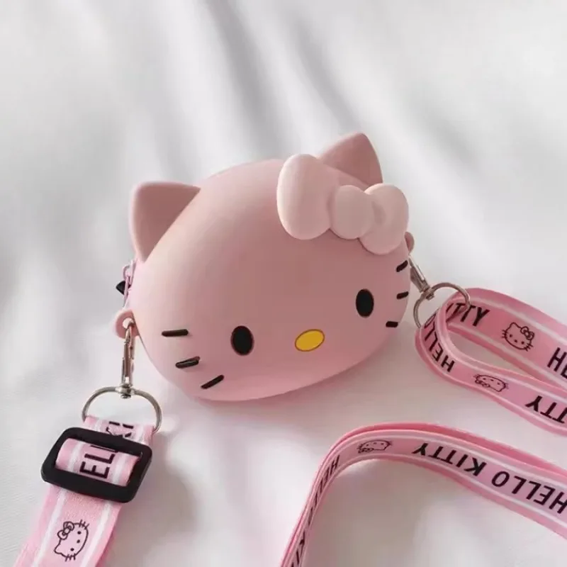 

Hello Kitty Anime Figures Cartoon Crossbody Bag Messenger Bag Travel 3D Shoulder Small Purse Phone Bag Protable for Girls Gift