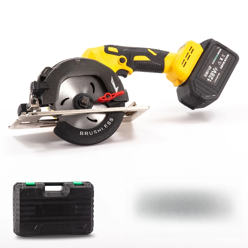 

Brushless rechargeable electric circular saw, high-power woodworking portable lithium battery single hand saw cutting machine