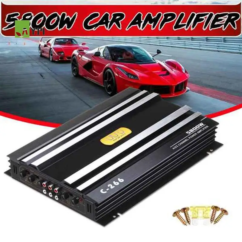 

AY14 -Car RMS Amplifier 5800 Watt Car Audio Power Amplifier 4 Channel Car Amplifer For Cars Amplifier