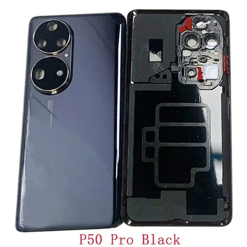 Battery Cover Rear Door Housing Back Case For Huawei P50 Pro Battery Cover with Camera Frame Lens Logo Repair Parts