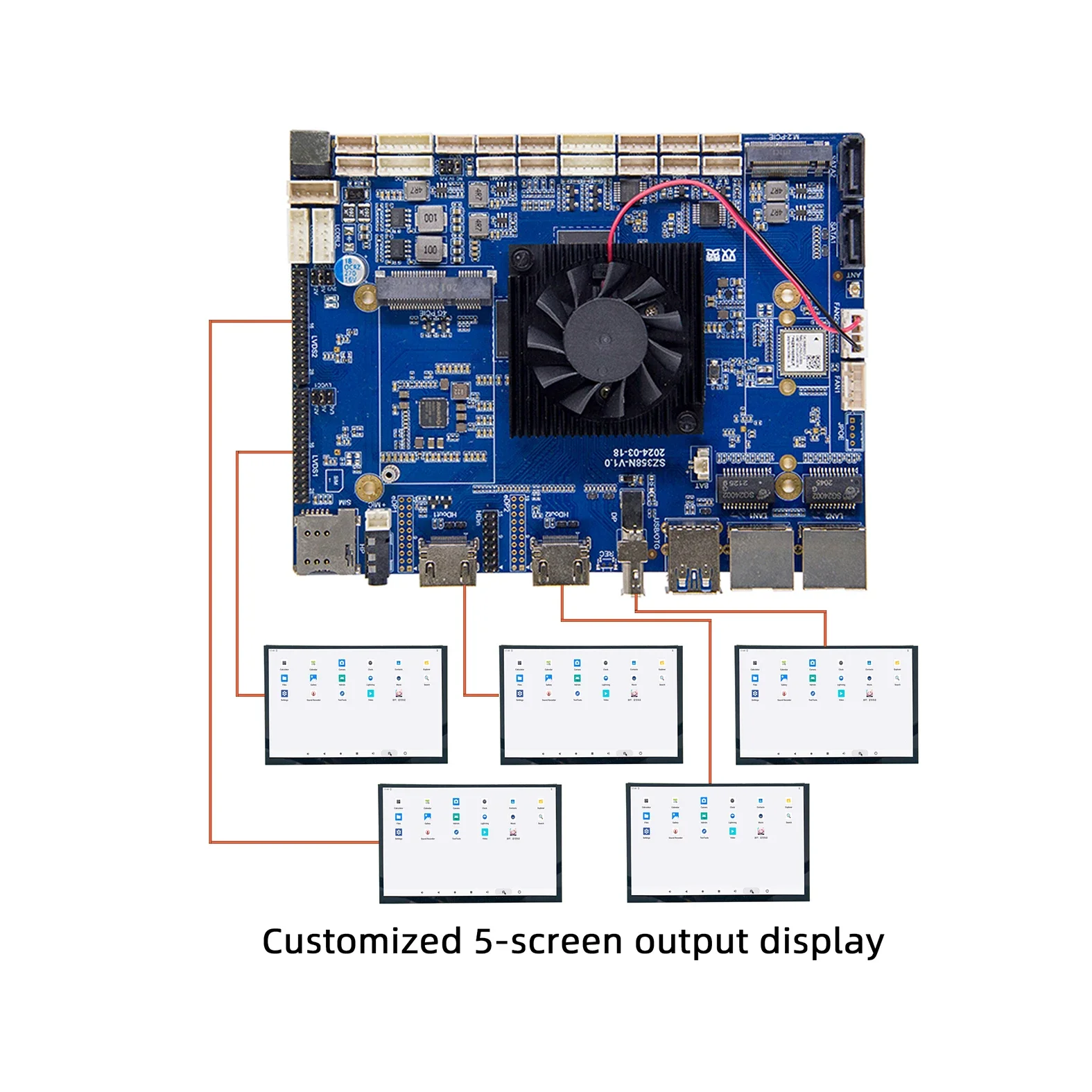 Android 12 Lvds Edp 4G 5G LTE SIM 8K Mini Smart Ai Board Embedded Desktop Motherboard Rockchip Rk3588 Processor